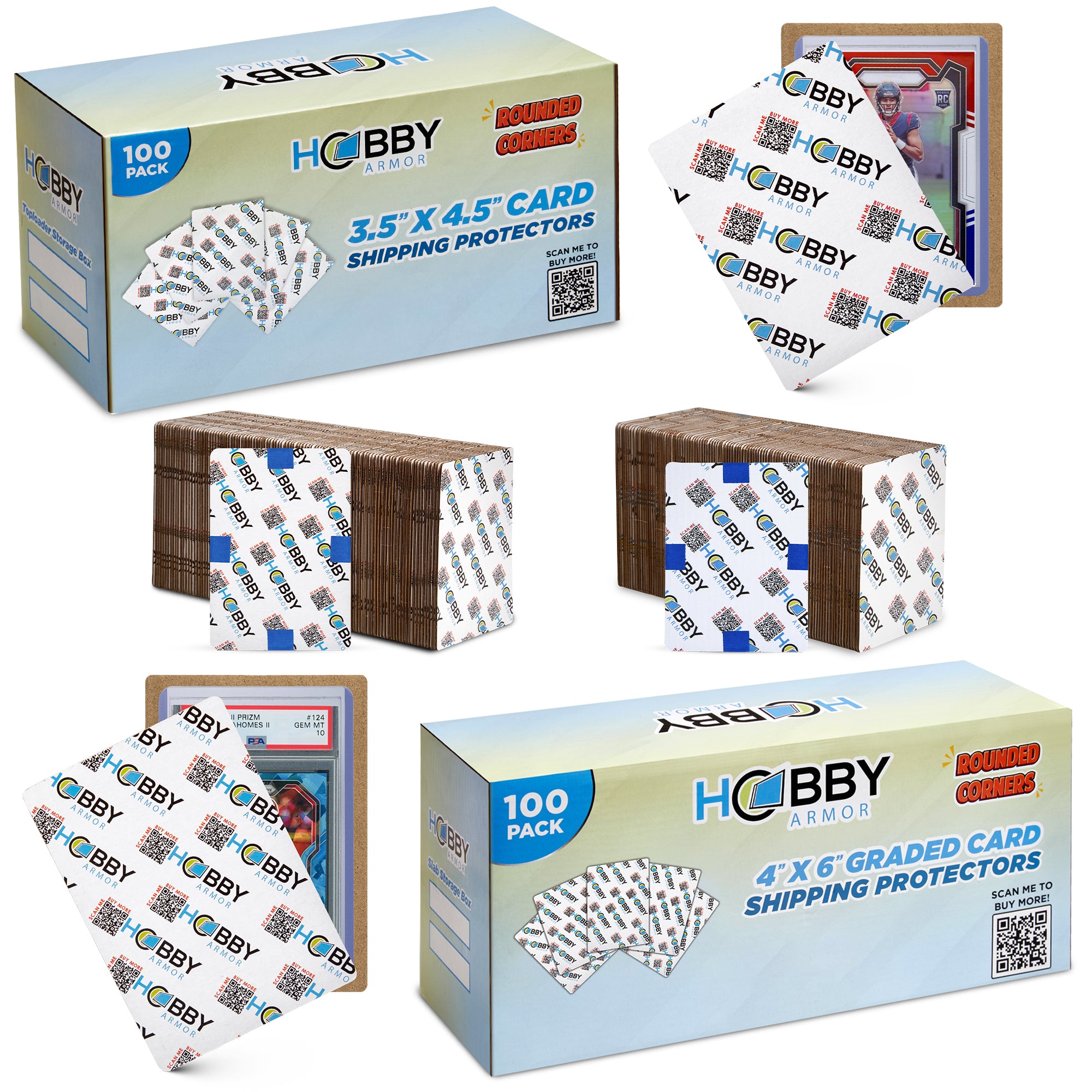 trading card sleeves hobby lobby Cardboard Trading Card Shipping Protector Bundle