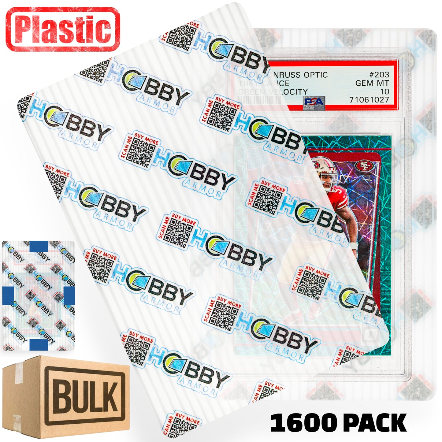 Translucent Plastic Graded Card Shipping Protectors - 4" x 6"
