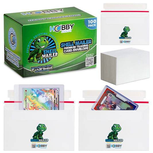 Shell Mailer Trading Card Mailers by Hobby Armor - 7" x 4.35" Trading Card Envelopes - 100 Unit Box