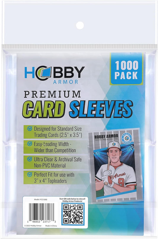 Hobby Armor Card Sleeves - Custom Width to Prevent Corner Damage - 5000 Pack