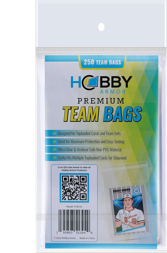 Hobby Armor Team Bags - Perfect Fitting Custom Sized - 1000 Pack